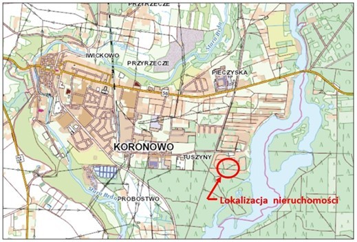 Mapa lokalizacji działki