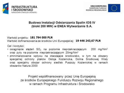 Dostawca prądu i energii Enea dba również o środowisko, dzięki dofinansowaniu z Uni Europejskiej